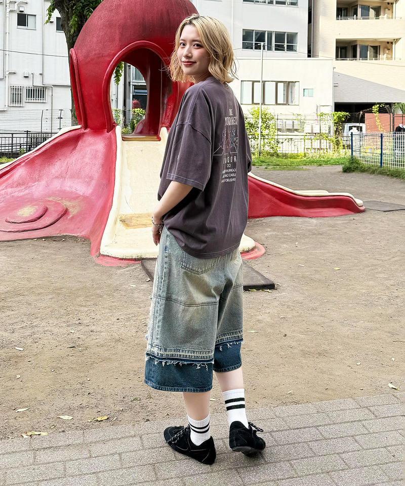 【YOIDORE】&times;【m:rex】 YOIDOREX BACK刺しゅうTEE 詳細画像 ブラック系 14