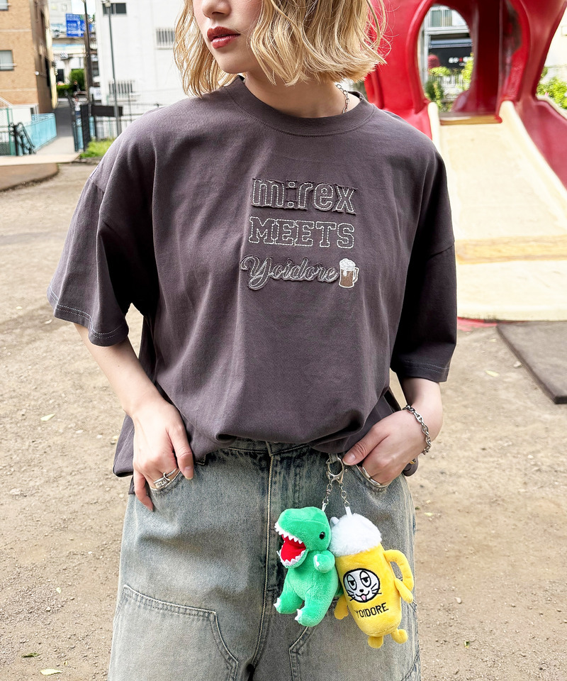 【YOIDORE】&times;【m:rex】 YOIDOREX BACK刺しゅうTEE 詳細画像 ブラック系 15