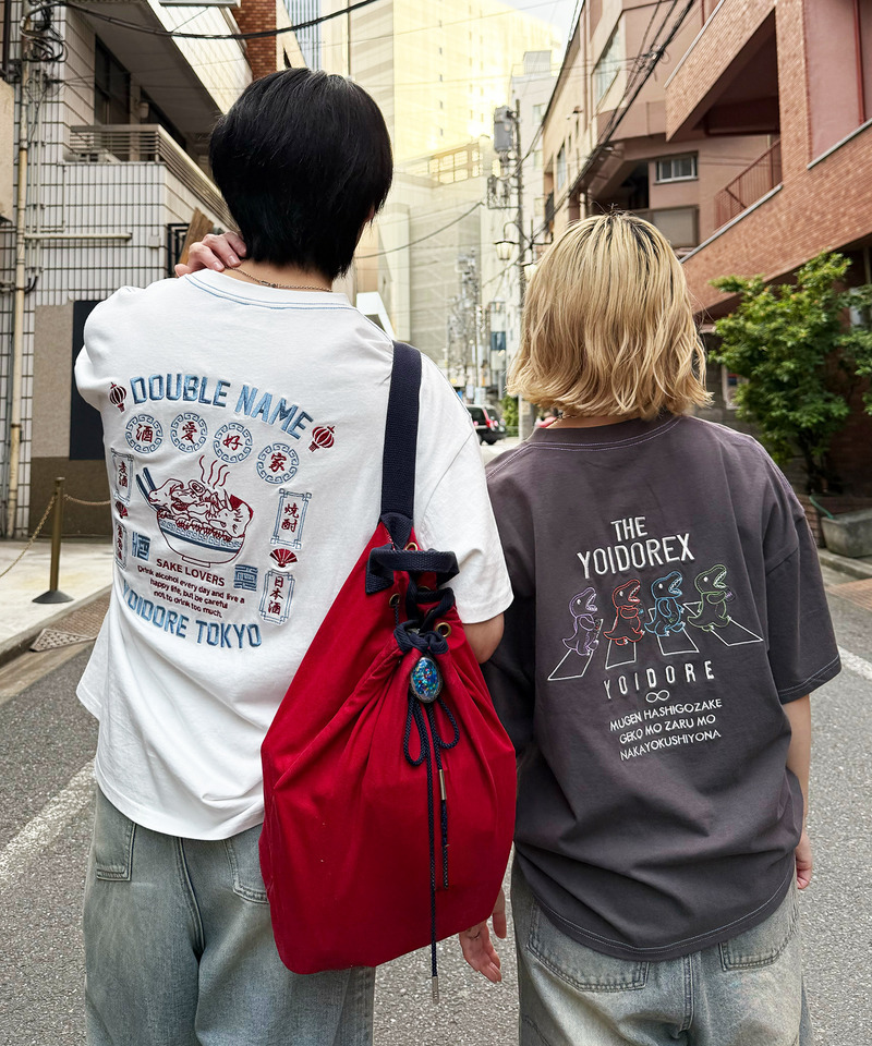 【YOIDORE】&times;【m:rex】 YOIDOREX BACK刺しゅうTEE 詳細画像 ブラック系 16