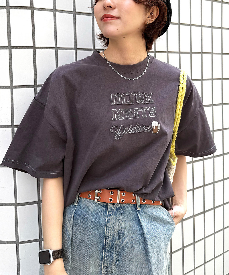 【YOIDORE】&times;【m:rex】 YOIDOREX BACK刺しゅうTEE 詳細画像 ブラック系 2