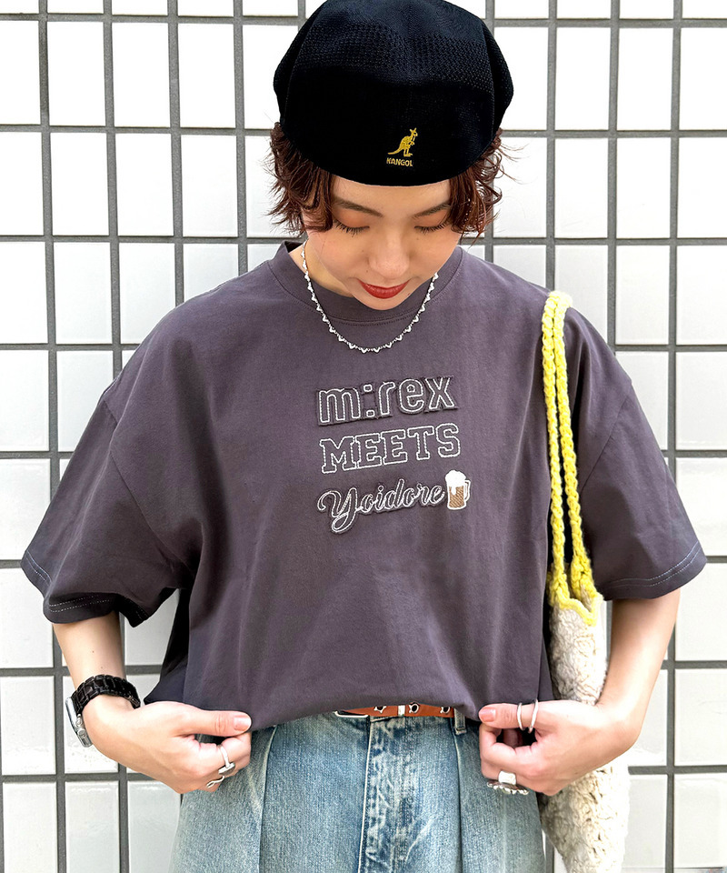 【YOIDORE】&times;【m:rex】 YOIDOREX BACK刺しゅうTEE 詳細画像 ブラック系 6