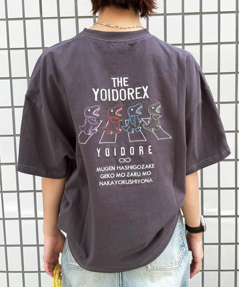 【YOIDORE】&times;【m:rex】 YOIDOREX BACK刺しゅうTEE 詳細画像 ブラック系 8