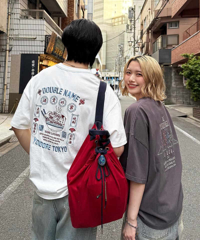 【YOIDORE】&times;DOUBLE NAMEコラボ ネオン刺繍 BIG TEE 詳細画像 オフホワイト 15