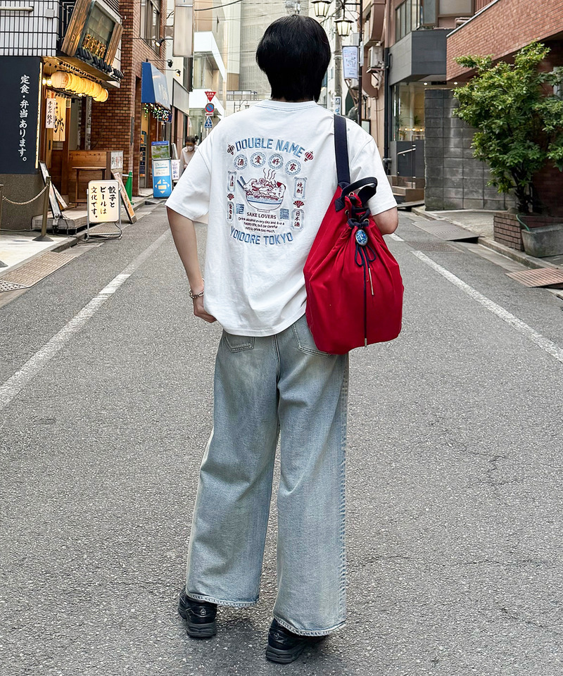 【YOIDORE】&times;DOUBLE NAMEコラボ ネオン刺繍 BIG TEE 詳細画像 オフホワイト 16