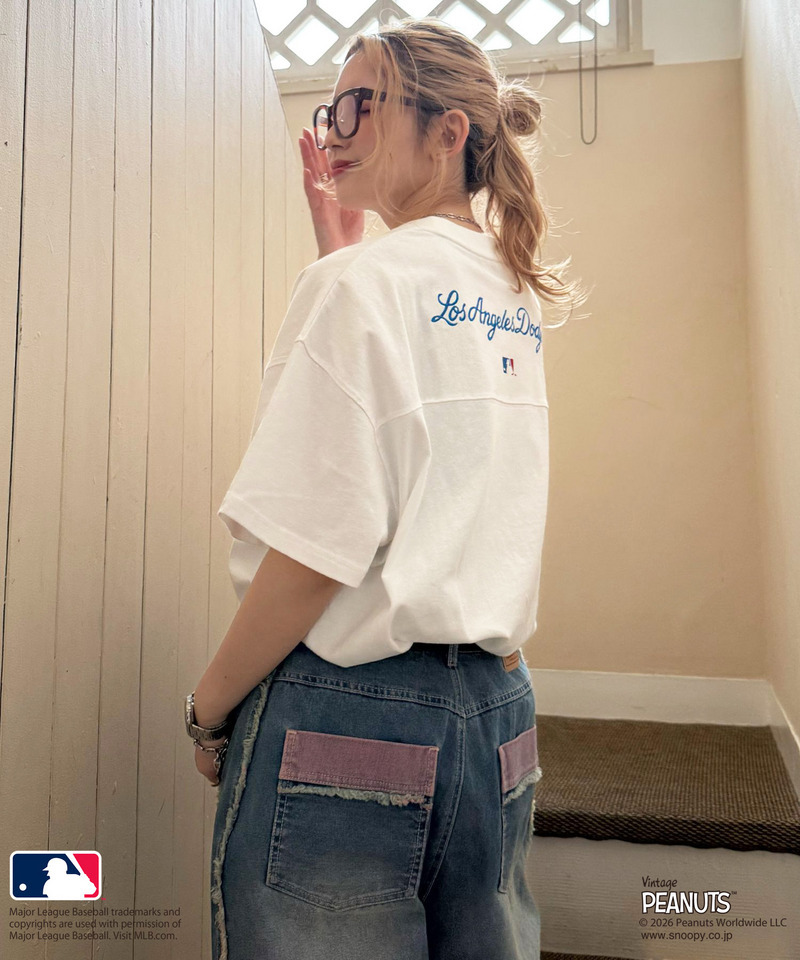 MLB&times;PEANUTS CEREMONY BIG TEE 詳細画像 オフホワイト 4