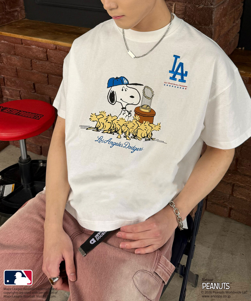 MLB&times;PEANUTS CEREMONY BIG TEE 詳細画像 オフホワイト 6