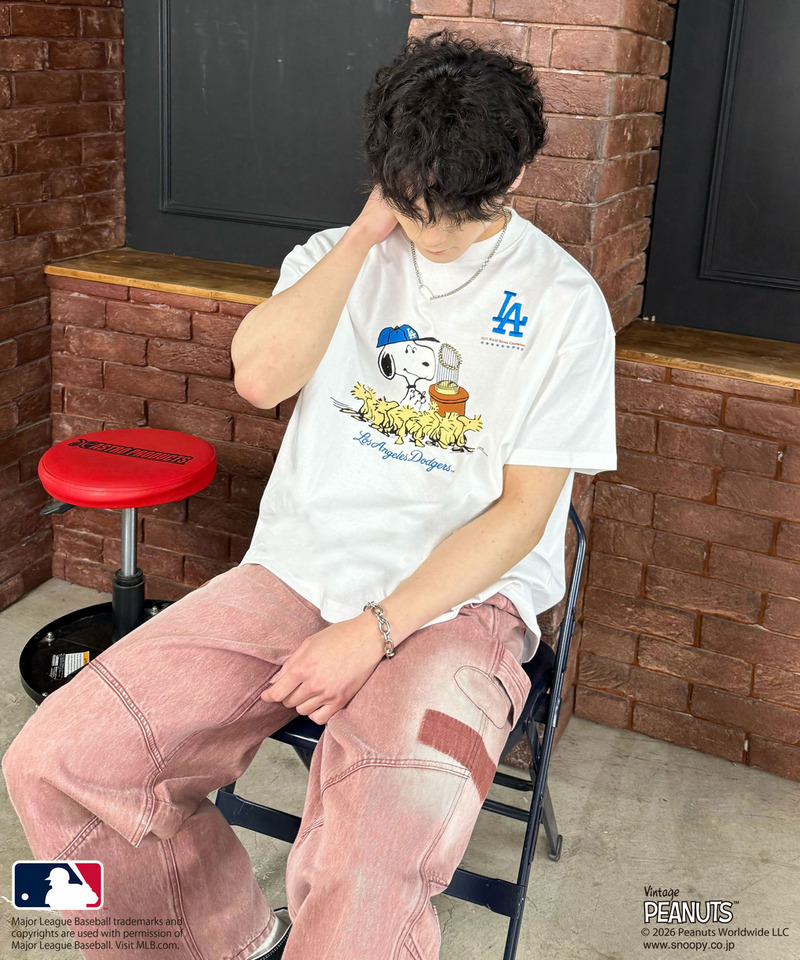 MLB&times;PEANUTS CEREMONY BIG TEE 詳細画像 オフホワイト 7