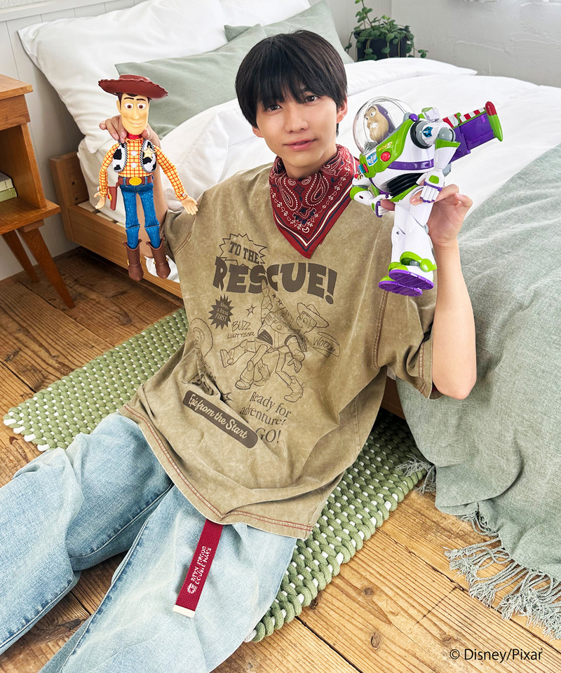 【TOY STORY】&rdquo;TO THE RESCUE!&rdquo;加工BIG TEE 詳細画像 ベージュ 10
