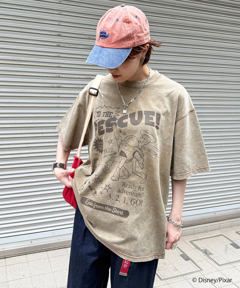 【TOY STORY】&rdquo;TO THE RESCUE!&rdquo;加工BIG TEE 詳細画像 ベージュ 9