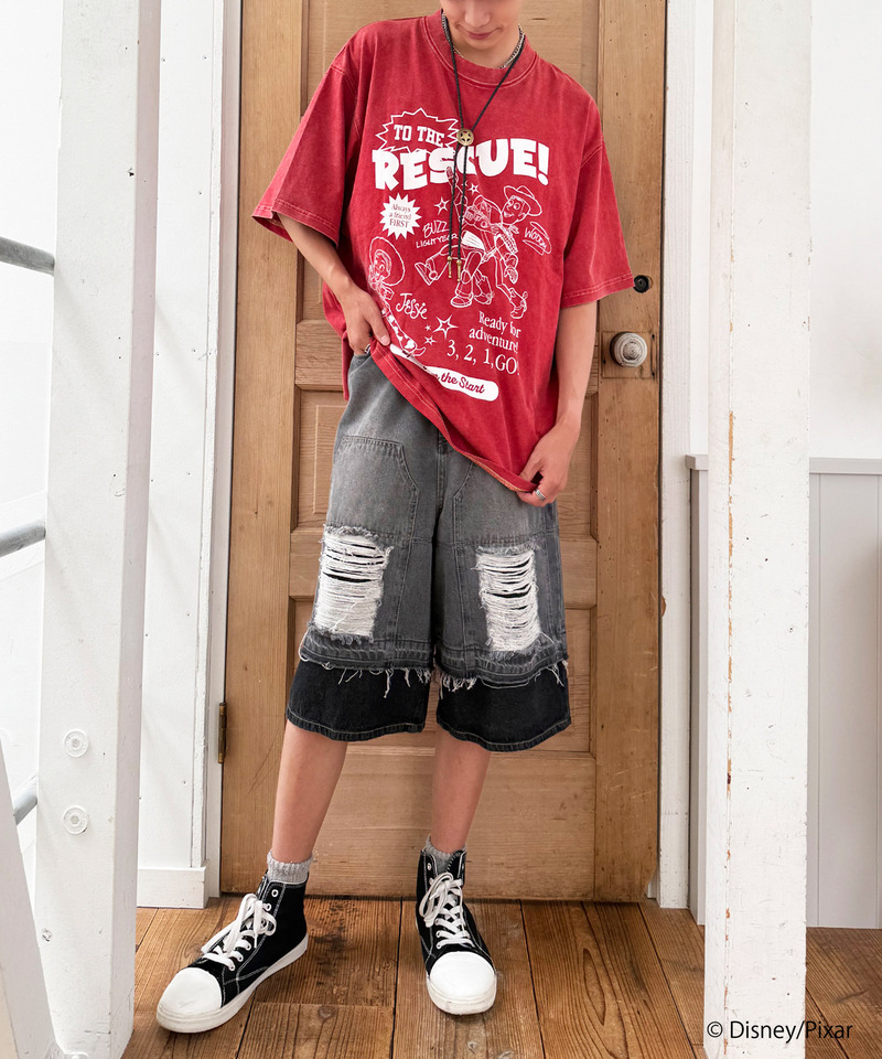 【TOY STORY】&rdquo;TO THE RESCUE!&rdquo;加工BIG TEE 詳細画像 レッド 2