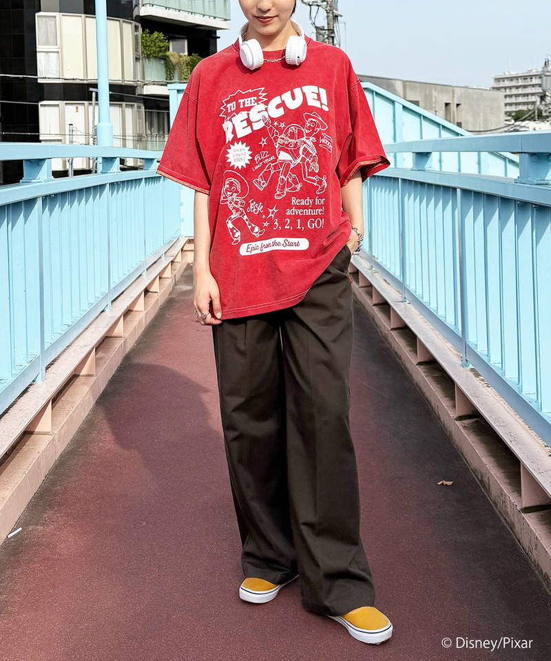 【TOY STORY】&rdquo;TO THE RESCUE!&rdquo;加工BIG TEE 詳細画像 レッド 8