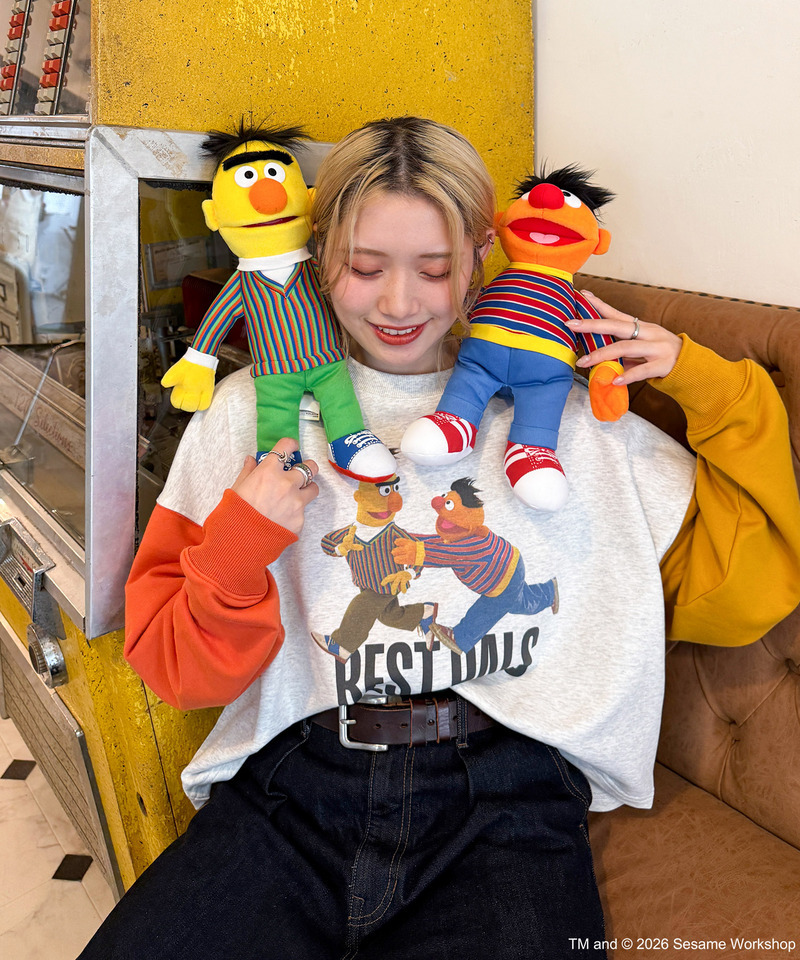 【SESAME STREET】袖配色プルオーバー 詳細画像 柄B 2