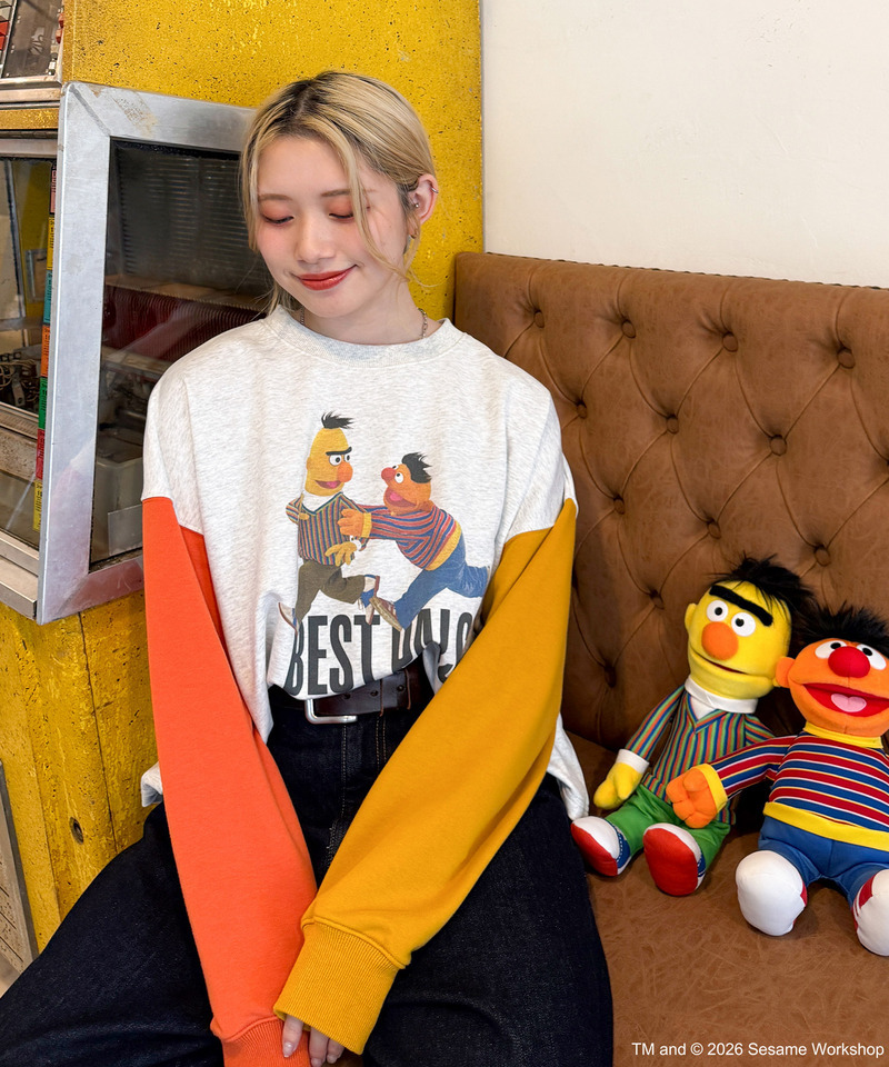 【SESAME STREET】袖配色プルオーバー 詳細画像 柄B 7