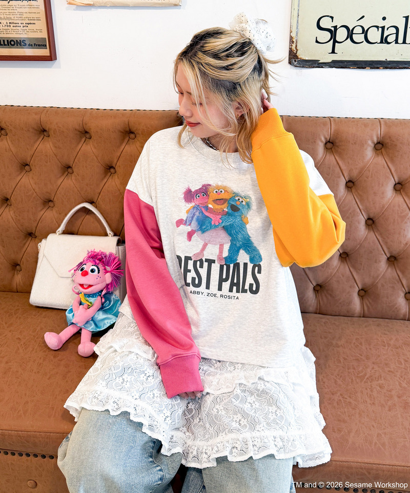 【SESAME STREET】袖配色プルオーバー 詳細画像 柄C 12