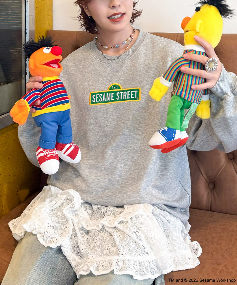 【SESAME STREET】BACK刺しゅうプルオーバー 詳細画像 グレー 10