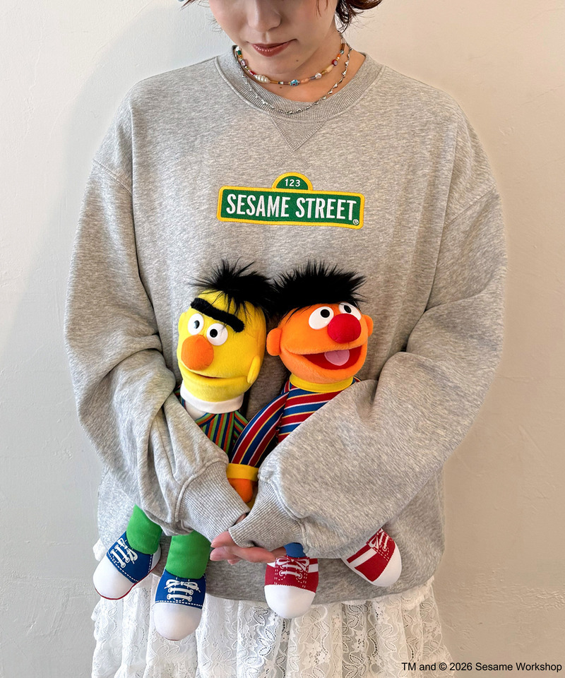 【SESAME STREET】BACK刺しゅうプルオーバー 詳細画像 グレー 7