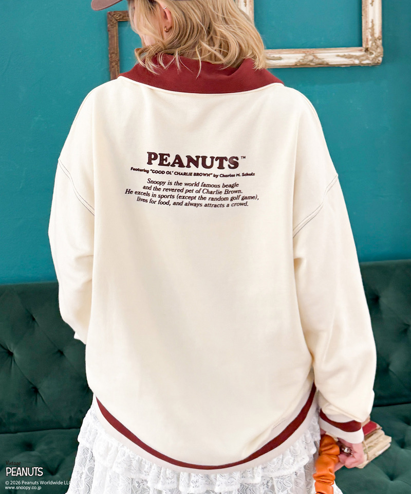 【PEANUTS】50sハーフZIPスウェット 詳細画像 オフホワイト 10