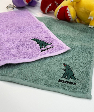 【m:rex】ミニ恐竜刺しゅうオーガニックコットンミニタオル
