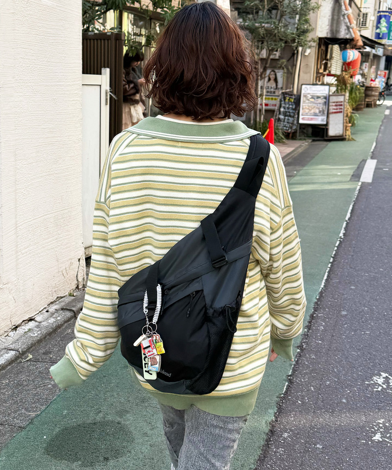 【m:rex】ミニ恐竜ワッペンレトロボーダーポロニット 詳細画像 カーキ 4