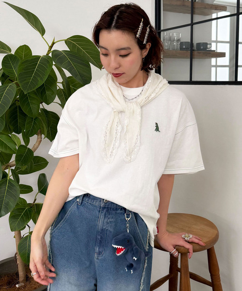 【m:rex】ミニ恐竜ワッペンBIG TEE 詳細画像