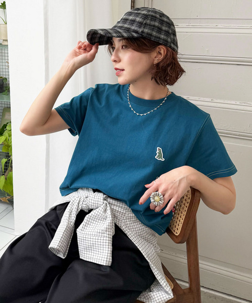 【m:rex】ミニ恐竜ワッペンコンパクトTEE 詳細画像