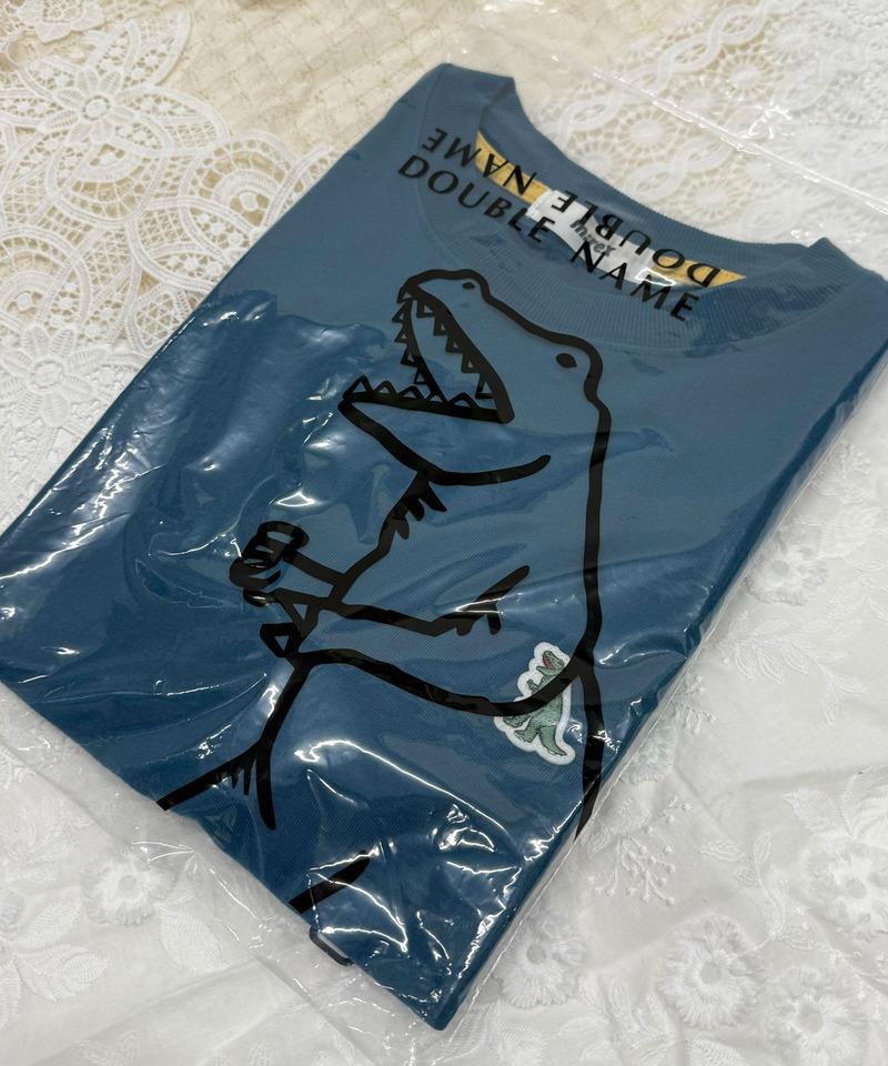 【m:rex】ミニ恐竜ワッペンコンパクトTEE 詳細画像 ブルー 3