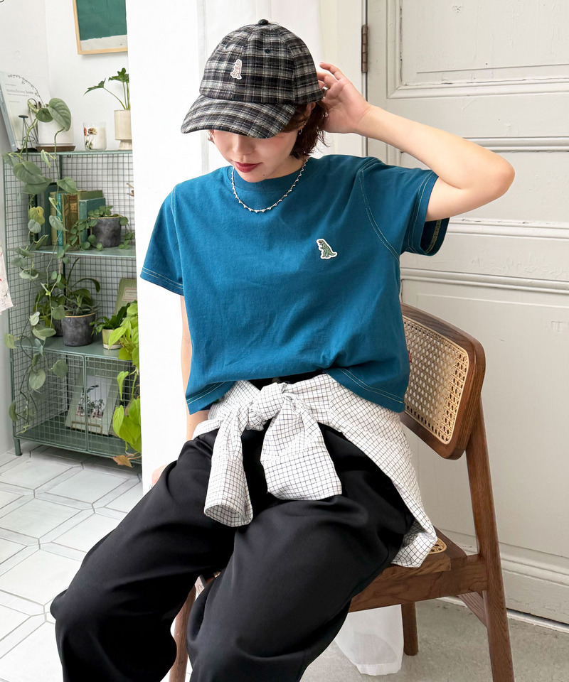 【m:rex】ミニ恐竜ワッペンコンパクトTEE 詳細画像 ブルー 4