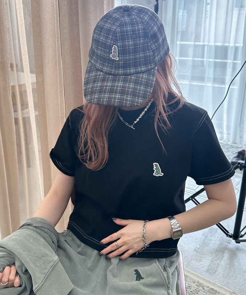 【m:rex】ミニ恐竜ワッペンコンパクトTEE 詳細画像 ブラック 5