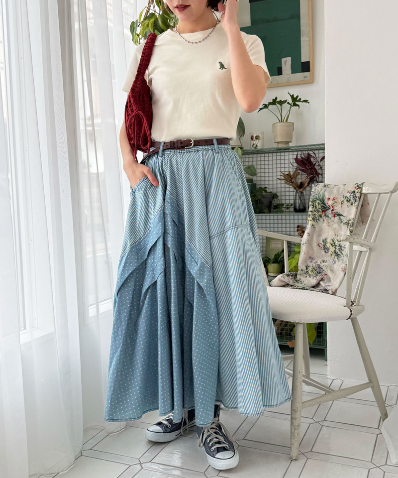 【m:rex】ミニ恐竜刺しゅうリブTEE 詳細画像 オフホワイト 5