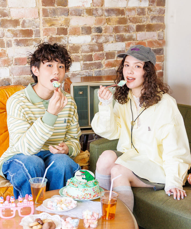 【m:rex】ミニ恐竜ワッペンオックスシャツ 詳細画像 イエロー 12