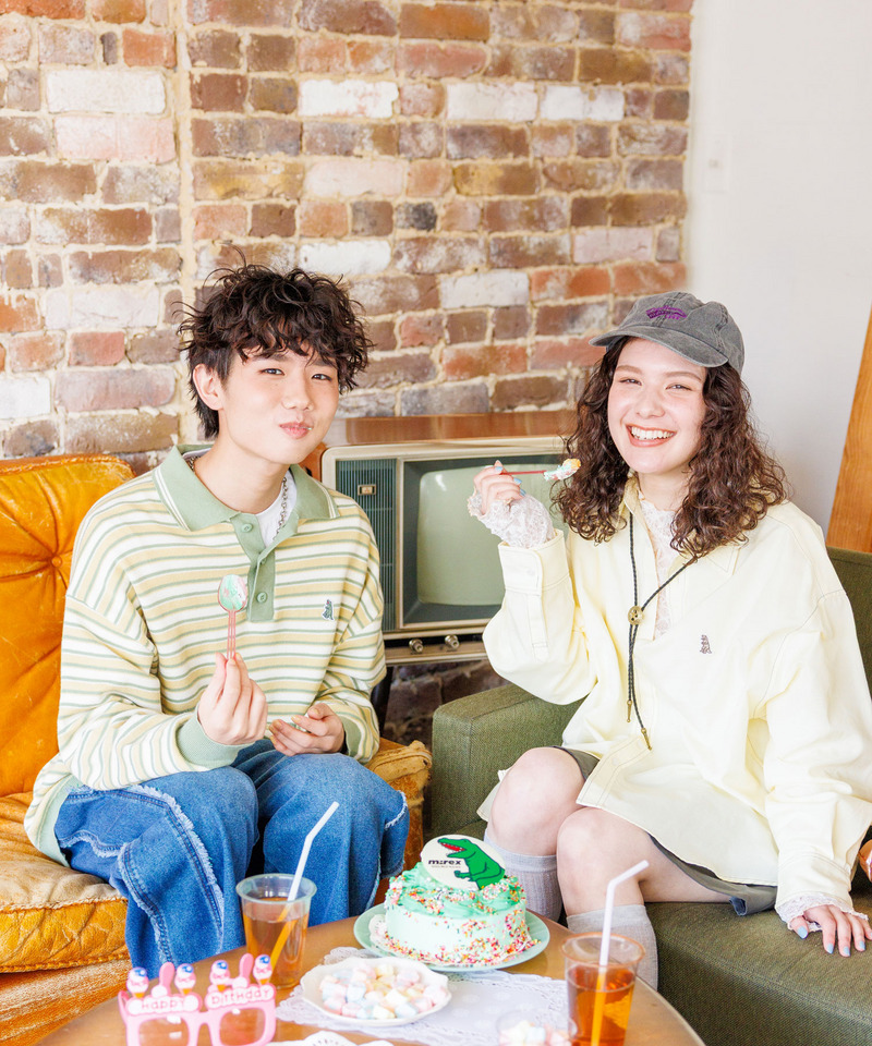 【m:rex】ミニ恐竜ワッペンオックスシャツ 詳細画像 イエロー 13