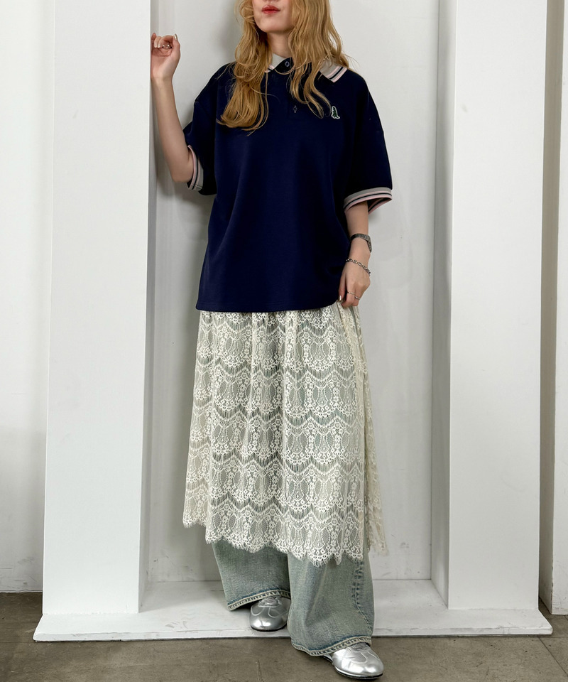 【m:rex】ラインリブポロシャツ 詳細画像 ネイビー 3