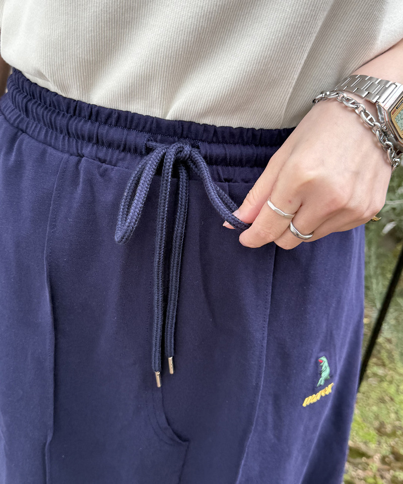 【m:rex】ミニ恐竜刺しゅうスリットAラインスカート 詳細画像 ネイビー 9