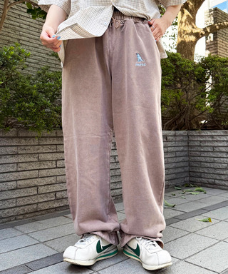 【m:rex】ミニ恐竜刺しゅうスウェットパンツ