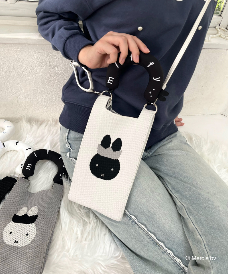 miffy 2wayニットリボンバッグ 詳細画像 オフホワイト 1