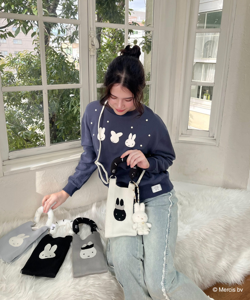 miffy 2wayニットリボンバッグ 詳細画像 オフホワイト 12