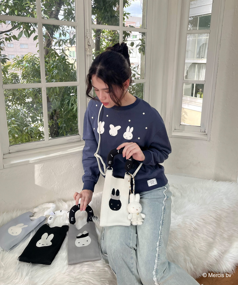 miffy 2wayニットリボンバッグ 詳細画像 オフホワイト 13
