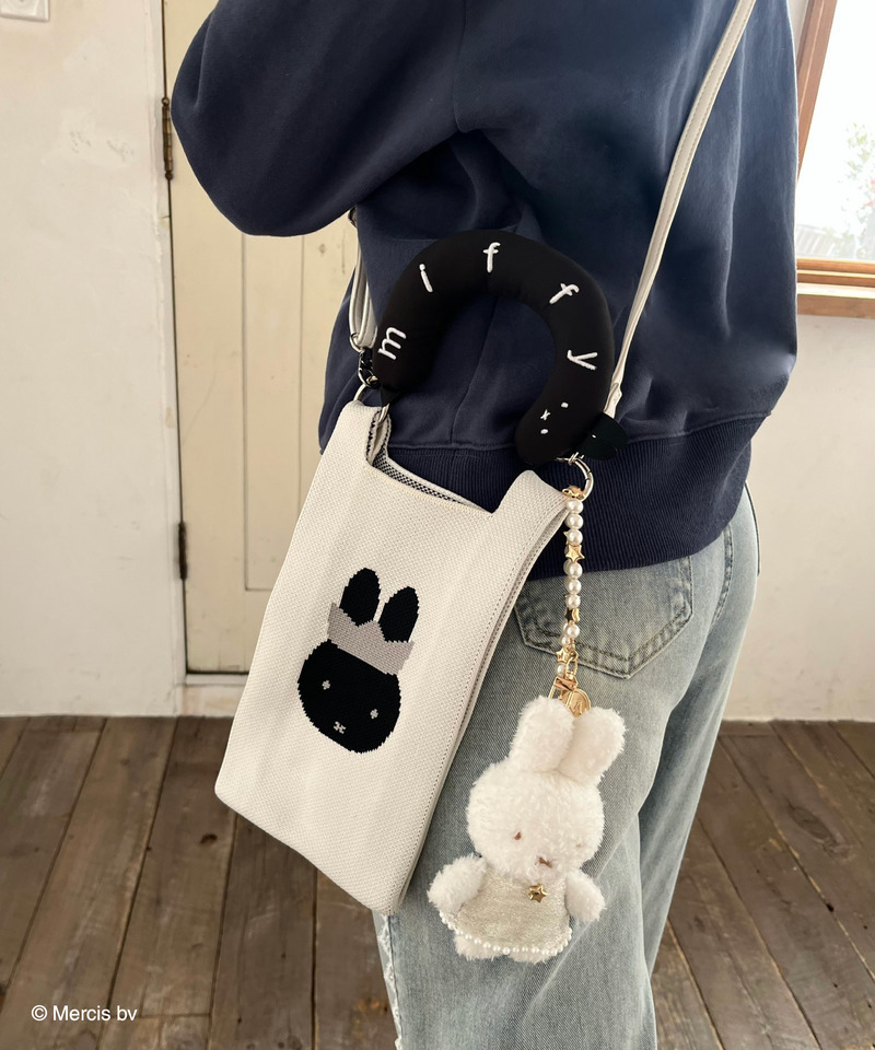 miffy 2wayニットリボンバッグ 詳細画像 オフホワイト 14