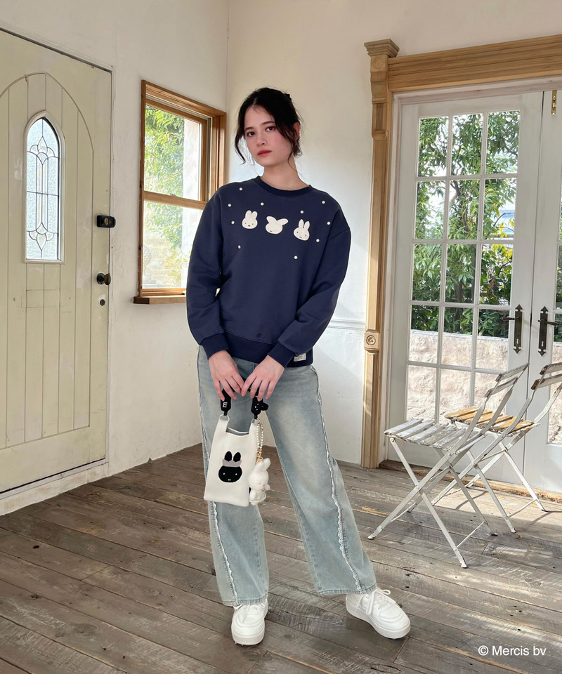 miffy 2wayニットリボンバッグ 詳細画像 オフホワイト 16