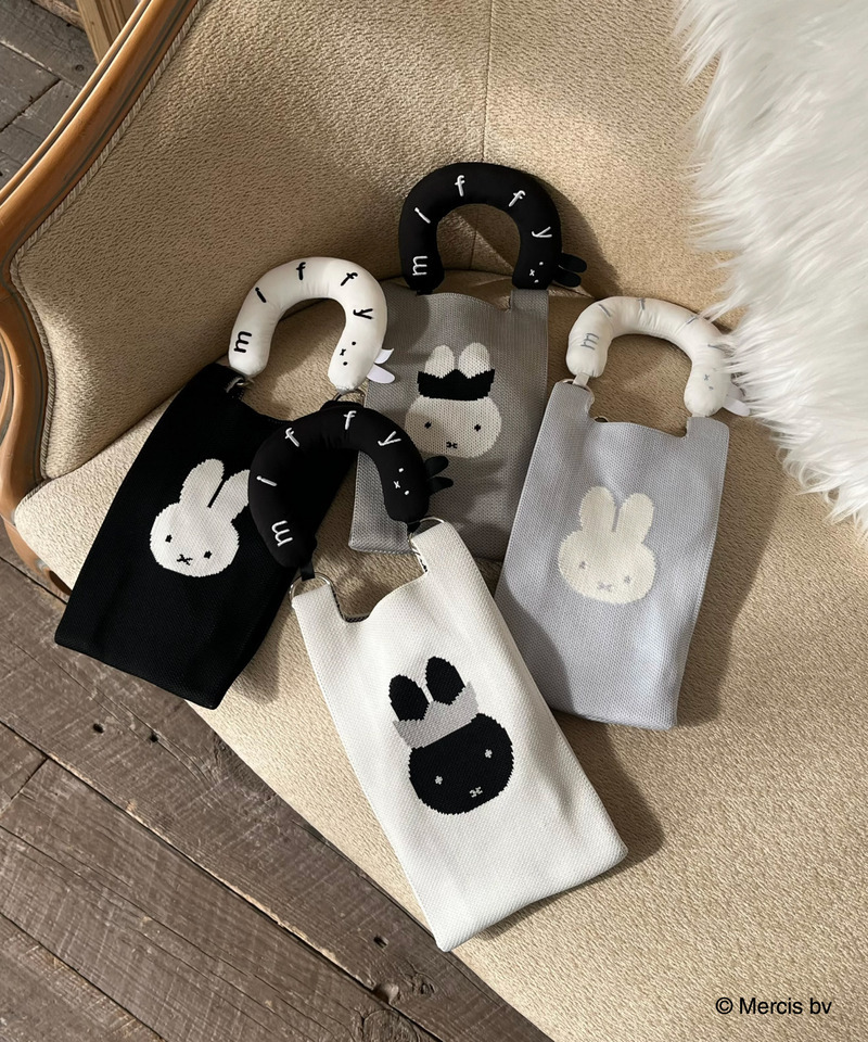 miffy 2wayニットリボンバッグ 詳細画像 オフホワイト 3