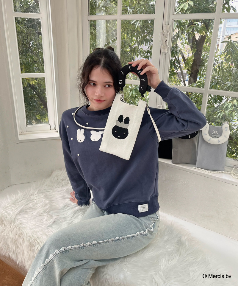 miffy 2wayニットリボンバッグ 詳細画像 オフホワイト 6