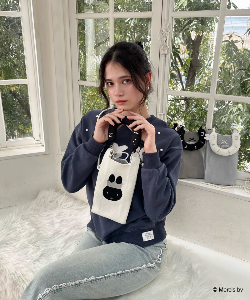 miffy 2wayニットリボンバッグ 詳細画像 オフホワイト 7