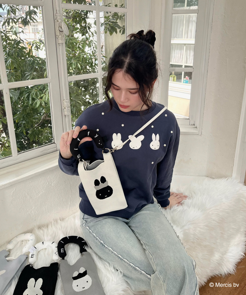 miffy 2wayニットリボンバッグ 詳細画像 オフホワイト 8