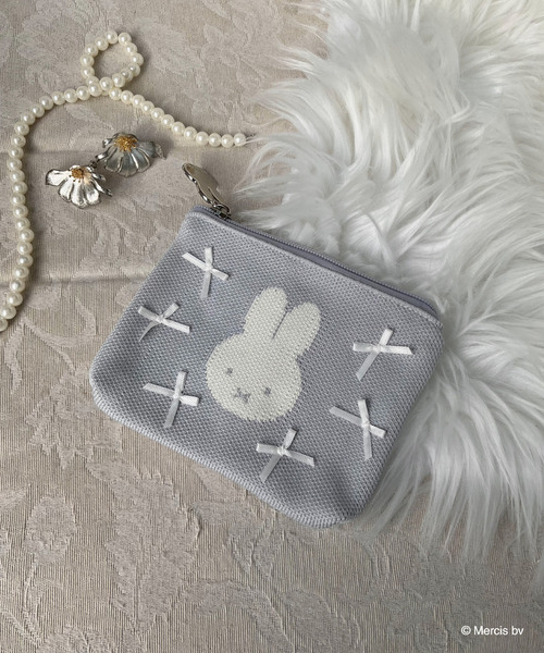 miffy リボンニットポーチ 詳細画像