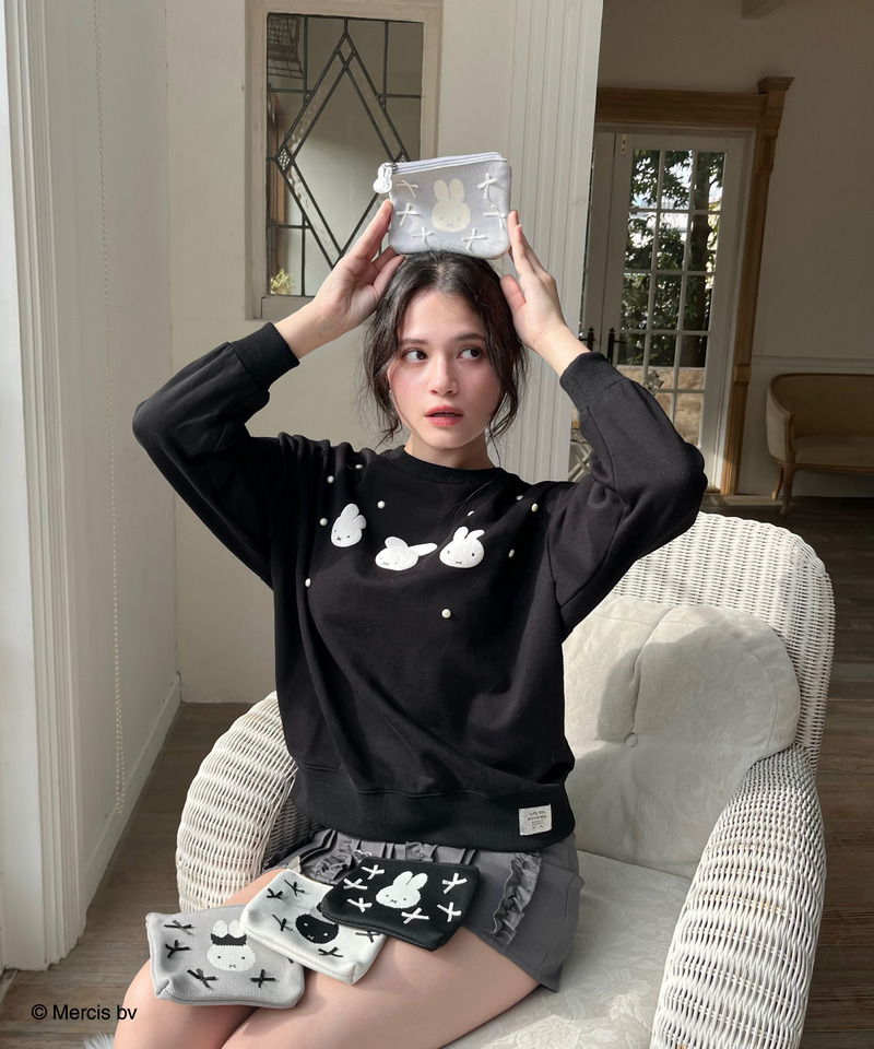 miffy リボンニットポーチ 詳細画像 オフホワイト 8