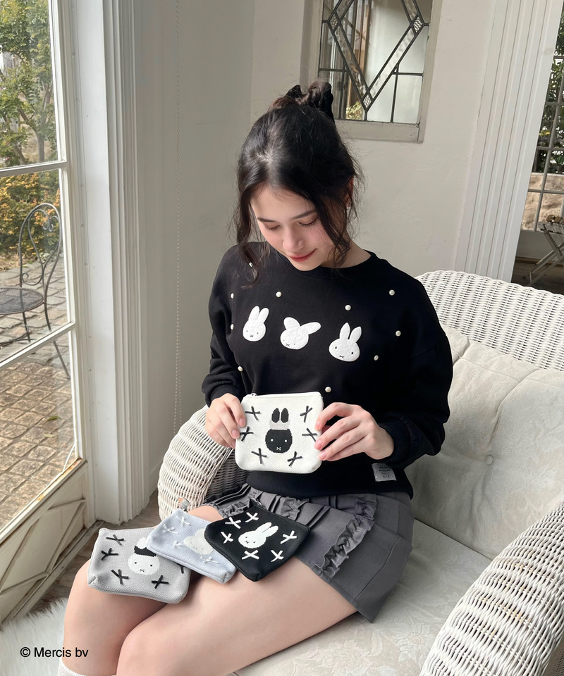 miffy リボンニットポーチ 詳細画像 オフホワイト 9