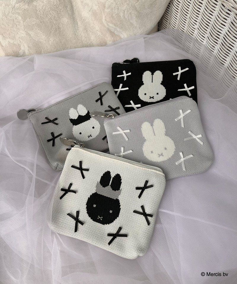 miffy リボンニットポーチ 詳細画像 グレー 2