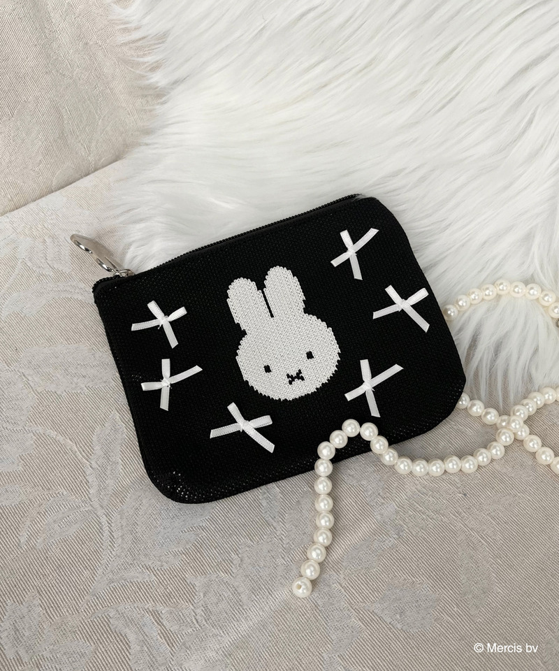 miffy リボンニットポーチ 詳細画像 ブラック 2