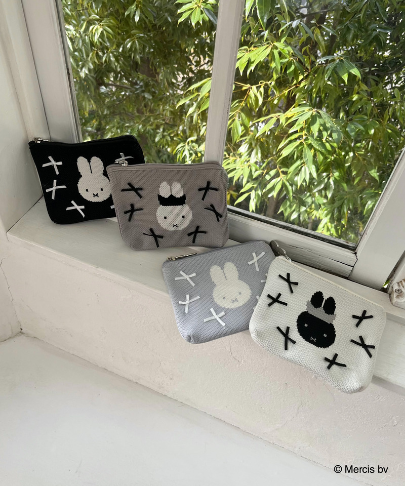 miffy リボンニットポーチ 詳細画像 ブラック 4