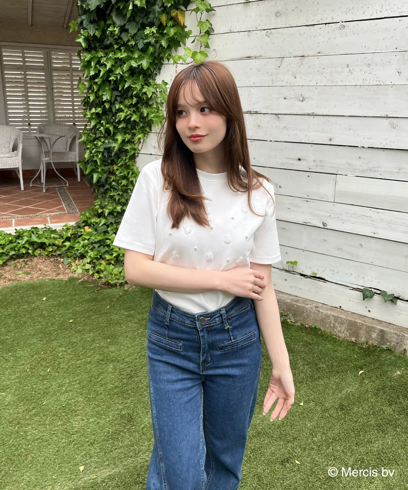 miffy ジュエルパールTシャツ 詳細画像 オフホワイト 2
